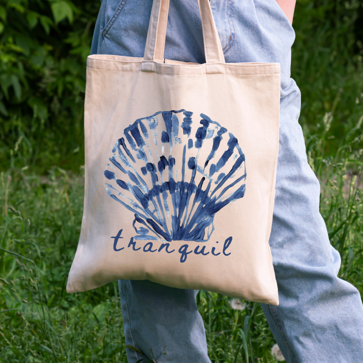 Unisex Tranquil Tote Bag Non Zipper